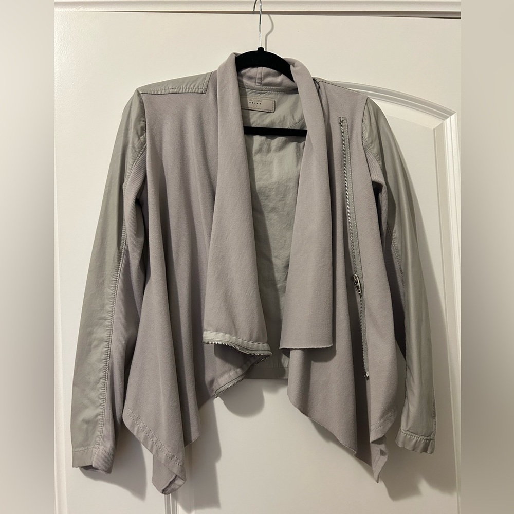 Blank NYC leather and knit jacket